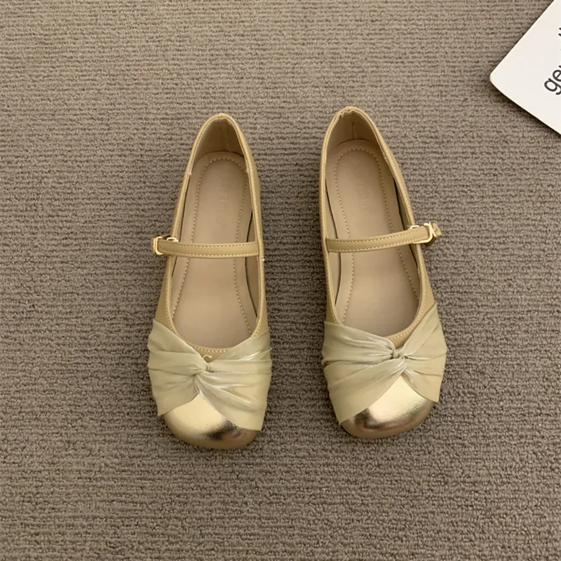 Woman Flats Round Toe Slip-on Y2k Vintage Chic and Elegant New in Streetwear Clothing Sales Korean Fashion Style Shoes for Women - Image 5