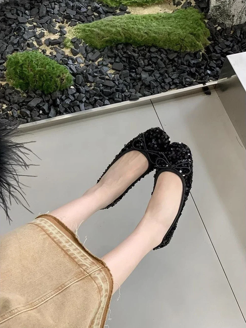 Woman Flats Square Toe Slip-on Korean Fashion Casual Y2k Vintage Clothing Sales Streetwear Premium Stylish Cheap Shoes for Women - Image 3