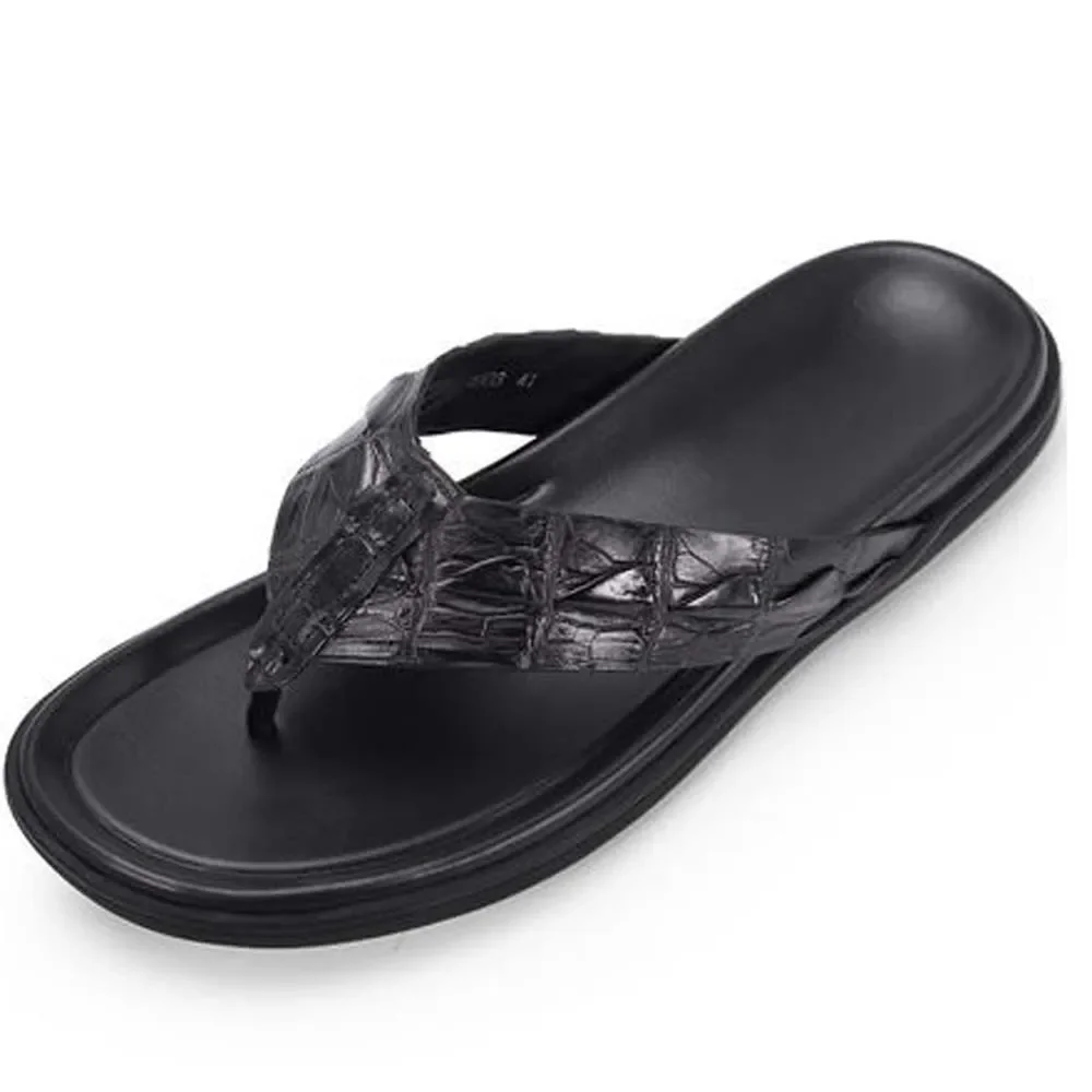 piliyuan men slippers male outdoor crocodile slippers male leisure sandals non-slip flip-flops - Image 5
