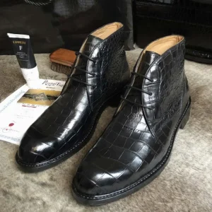 eyugaoduannanxie fashion business manual Men crocodile boots male boots man