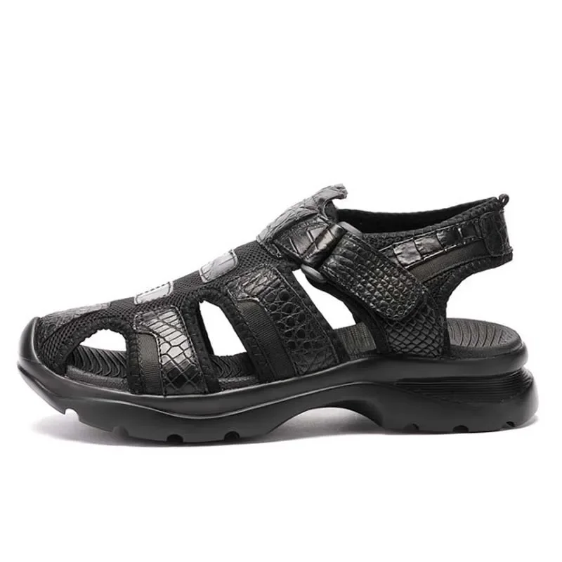 ourui crocodile shoes sandals men sandals summer Hollow out - Image 4