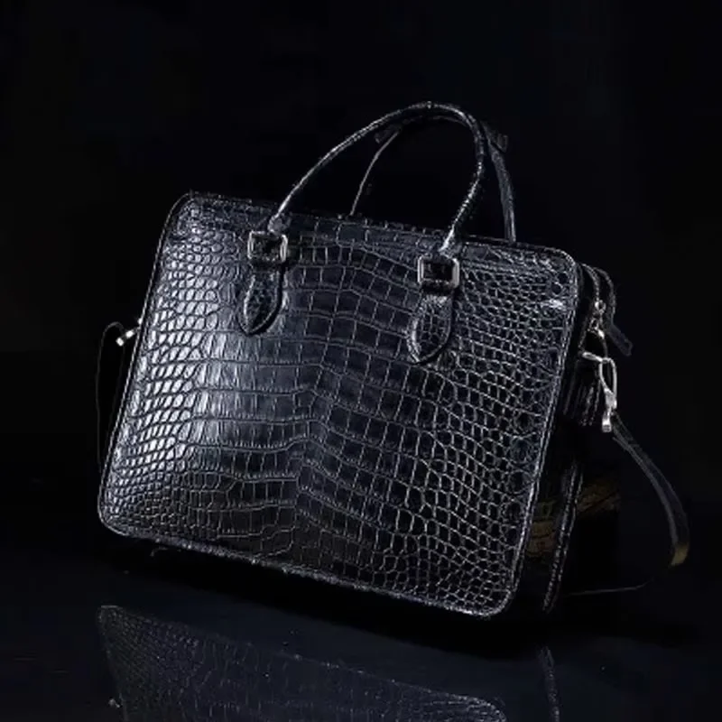 ourui new men briefcase handbag black men handbag men crocodile bag male - Image 5