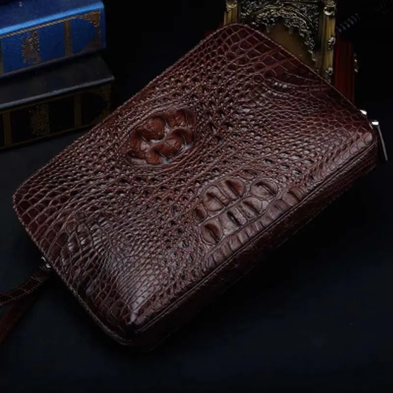 ourui men Hand caught Wine red handbags The new men clutch bag men bag - Image 6
