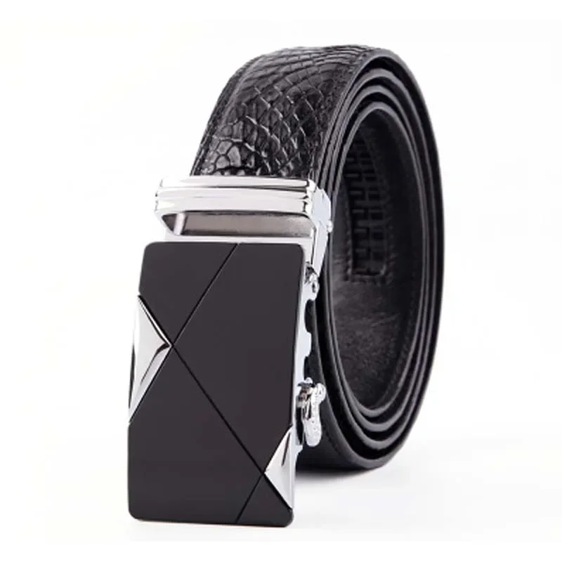 linshe crocodile male leisure male belt new Automatic buckle Factory - Image 2
