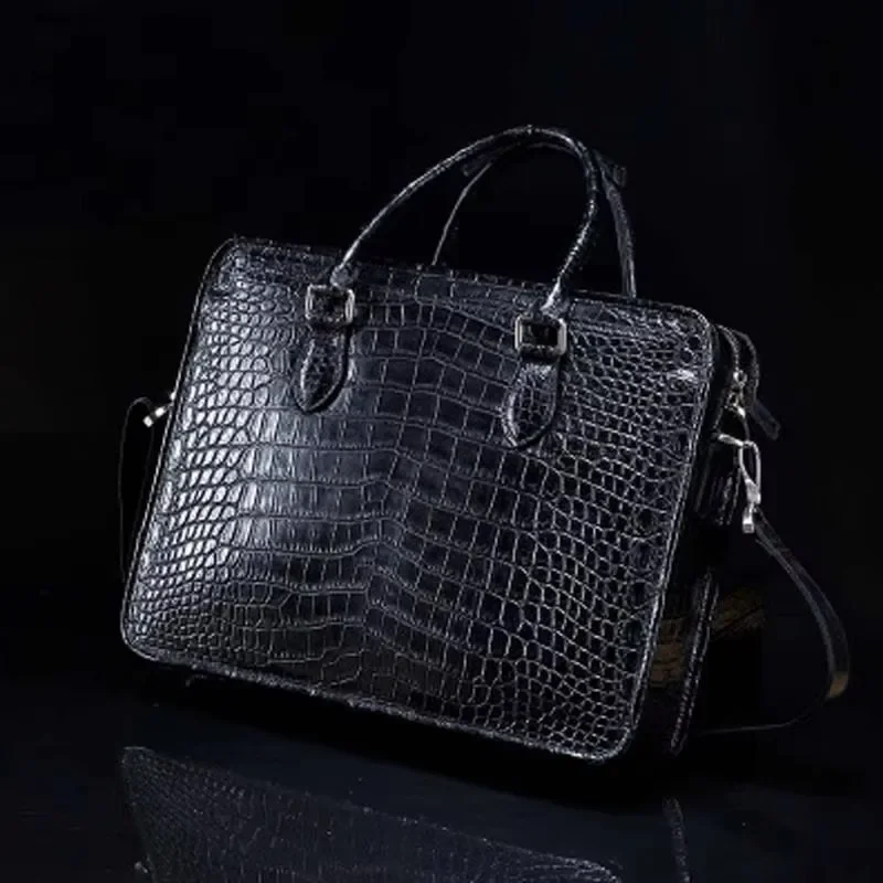 ourui new men briefcase handbag black men handbag men crocodile bag male - Image 2