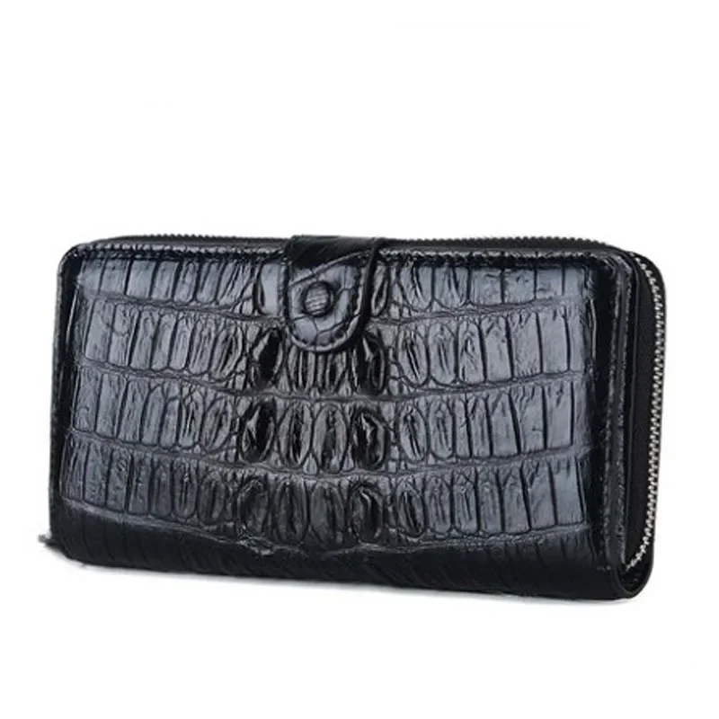 langhao handbags crocodile male Hand bag long men wallet buckles handbags middle-aged men clutch bag - Image 4