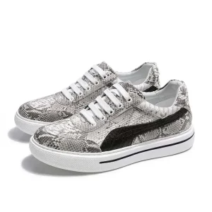 afanzhe new python skin leisure men board shoes import wear-resisting men Snake skin leisure boa Leather shoes