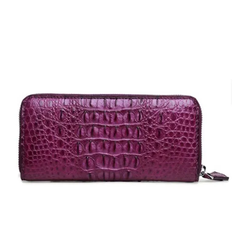 langhao and handbag for women crocodile leather women handbag with long zipper handle women clutch bag - Image 4