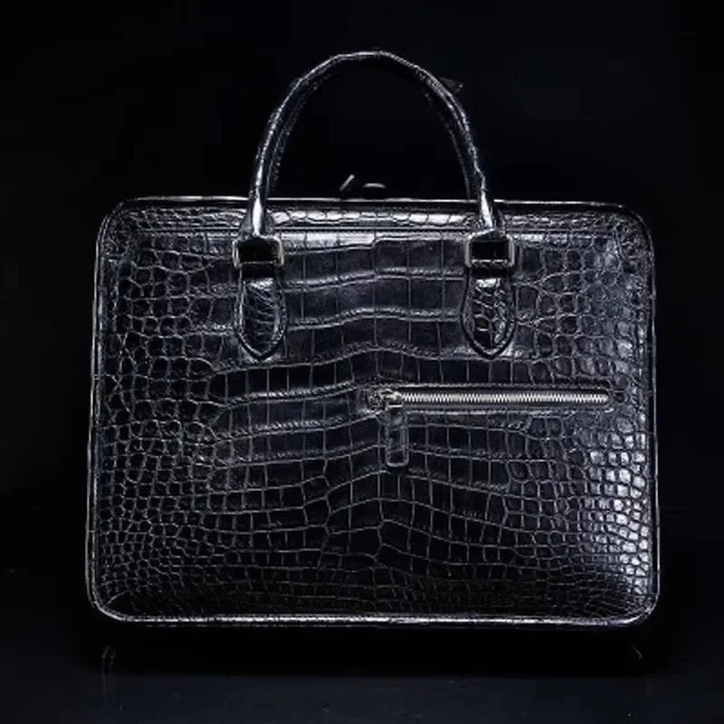 ourui new men briefcase handbag black men handbag men crocodile bag male - Image 4