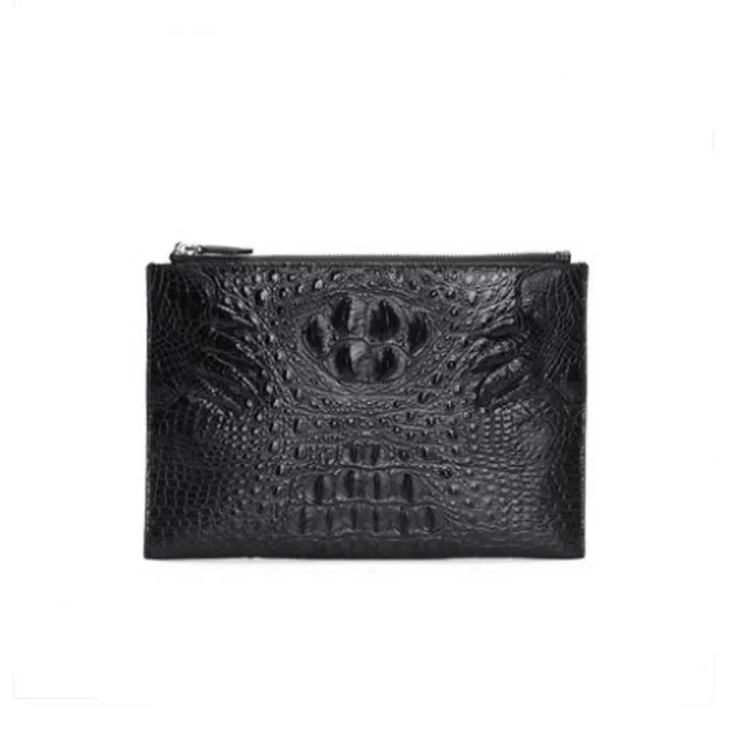 moben Crocodile-skin man bag clutch bag business gift high-end Envelopes for men's large capacity handbags men clutch bag