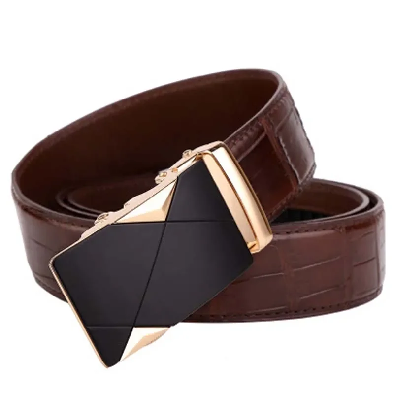 linshe crocodile male leisure male belt new Automatic buckle Factory - Image 4