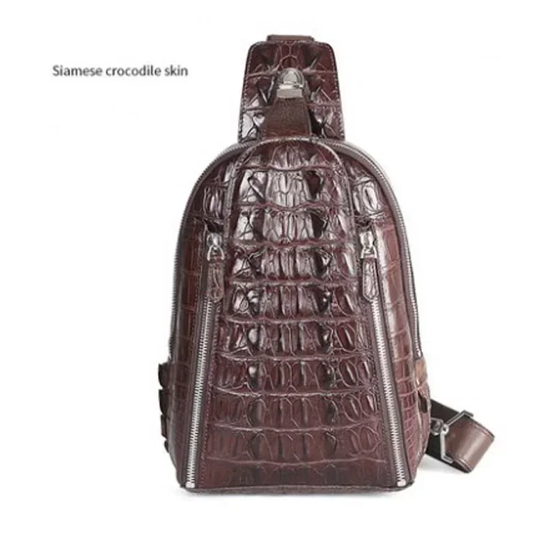 moben crocodile bag men chest package male Inclined single shoulder bag men large capacity men chest bag - Image 3