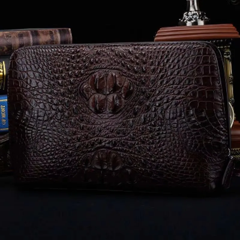 ourui men Hand caught Wine red handbags The new men clutch bag men bag - Image 5