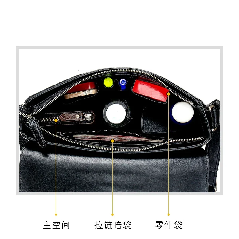 keximayuanyuan crocodile leather single shoulder bag men crocodile bag crocodile leather man leisure bag - Image 4