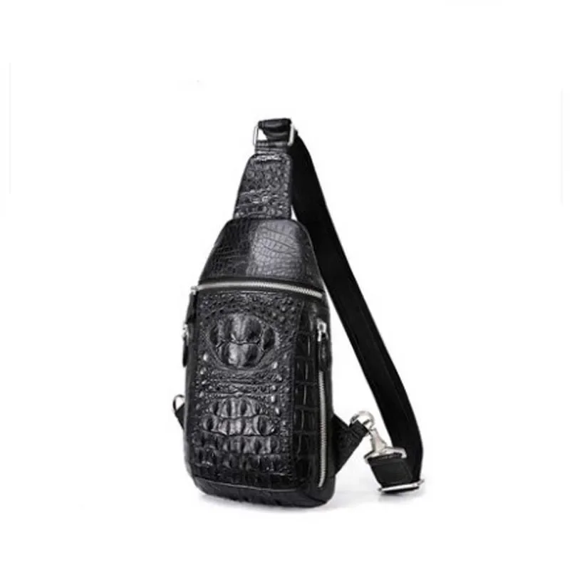 afanzhe crocodile leather male chest bag Cross-body bag business leisure large capacity crocodile men bag