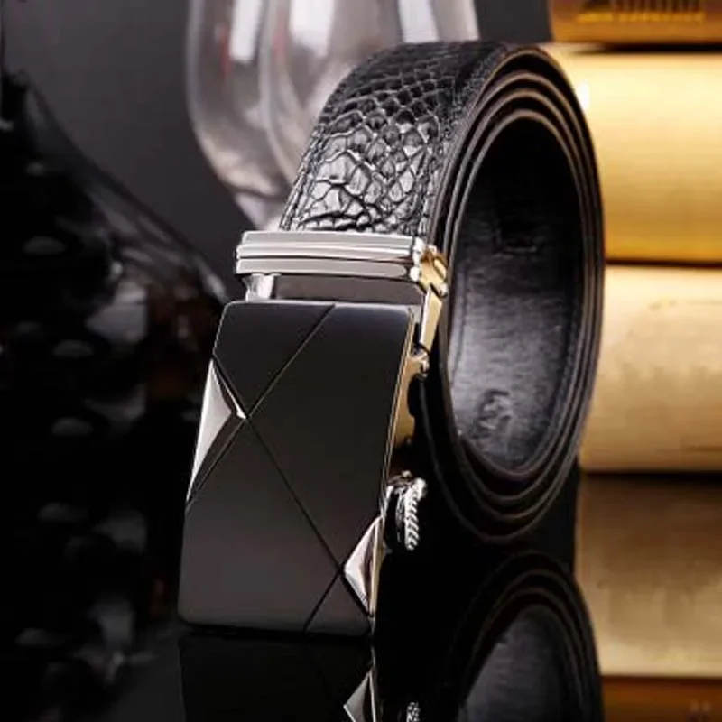 linshe crocodile male leisure male belt new Automatic buckle Factory - Image 6