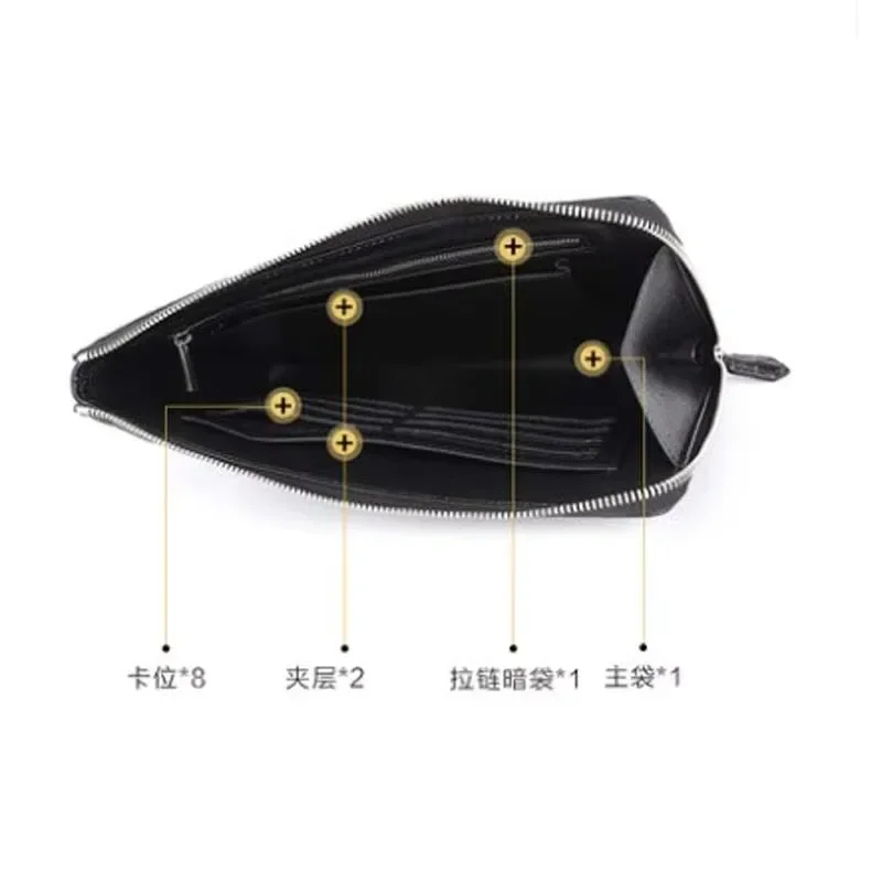 mafeimengge crocodile bag business leisure men clutch bag multi-function large capacity - Image 2