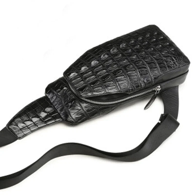 VVBrown men chest package male crocodile leisure single shoulder banquet more screens zipper men chest bag - Image 5
