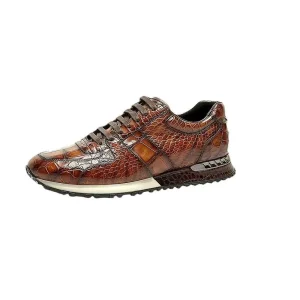 2025 new style men crocodile shoes brown male