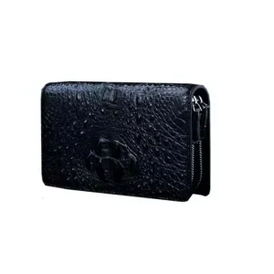 ourui Double zipper male long wallet No stitching handbags men clutch bag