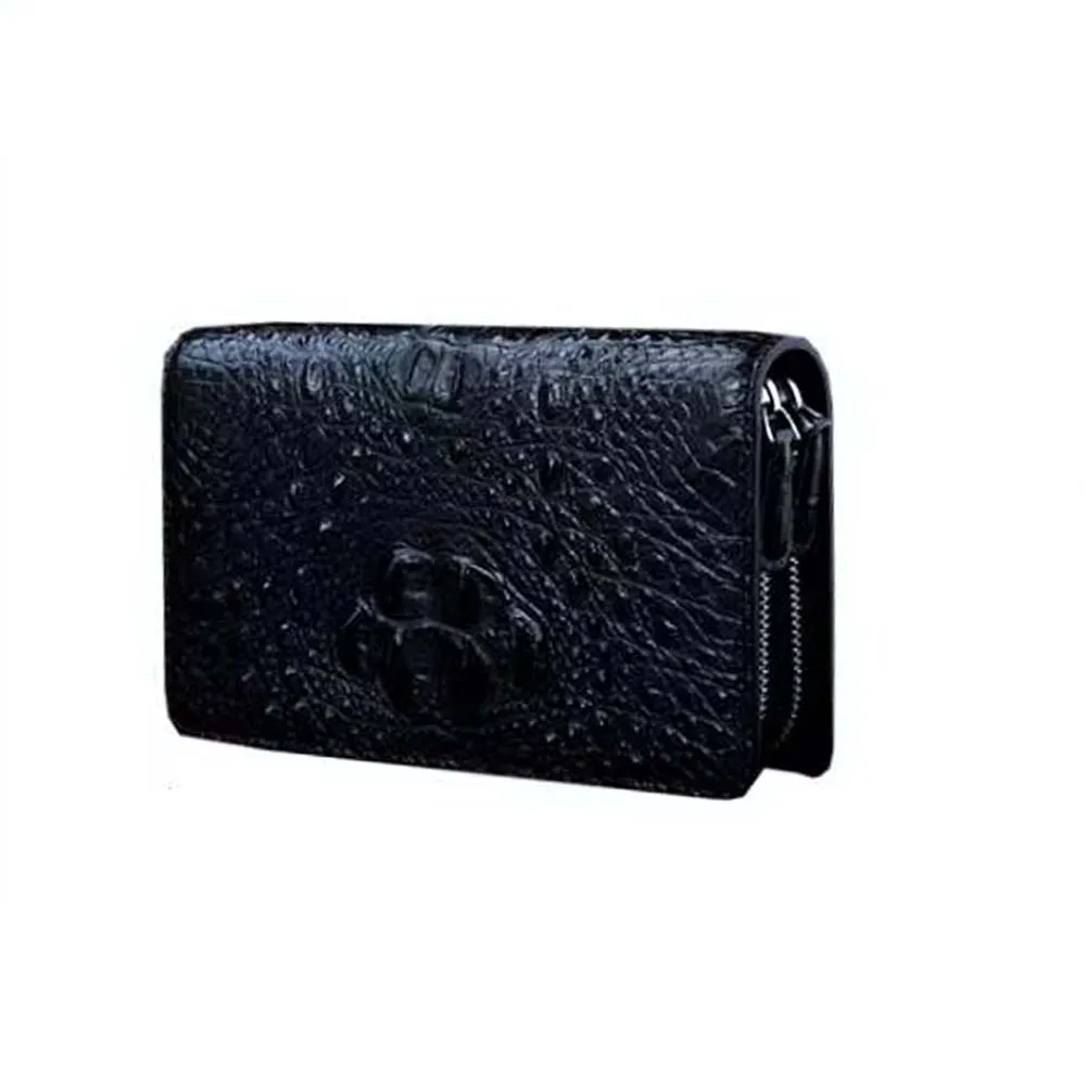 ourui Double zipper male long wallet No stitching handbags men clutch bag