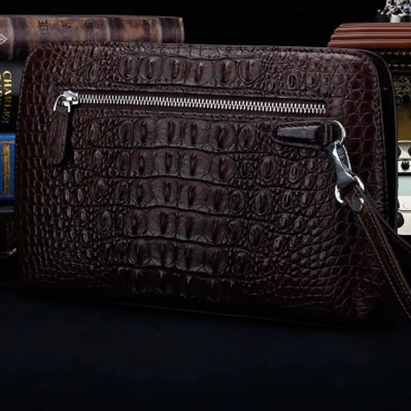 ourui men Hand caught Wine red handbags The new men clutch bag men bag - Image 4