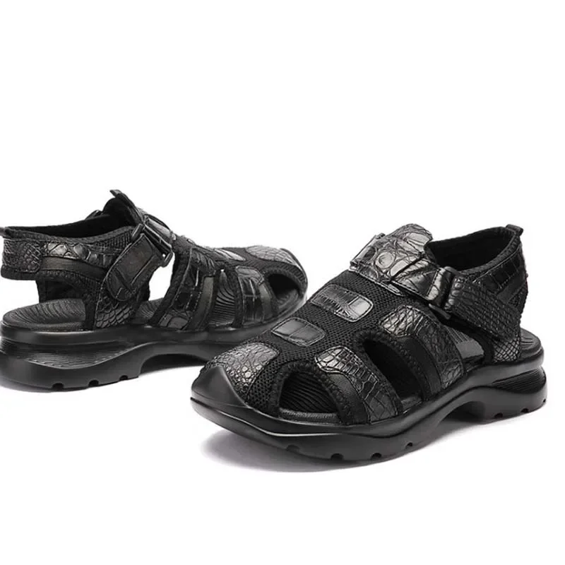 ourui crocodile shoes sandals men sandals summer Hollow out - Image 2