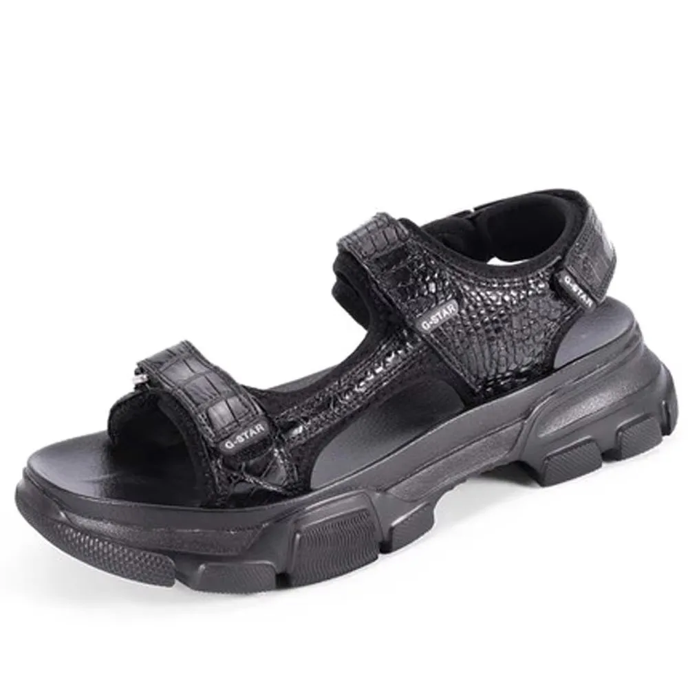 piliyuan male sandals crocodile men sandals The bottom of the thick trend male Non-slip soft bottom - Image 5