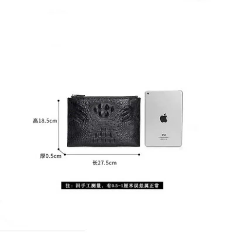 moben Crocodile-skin man bag clutch bag business gift high-end Envelopes for men's large capacity handbags men clutch bag - Image 3