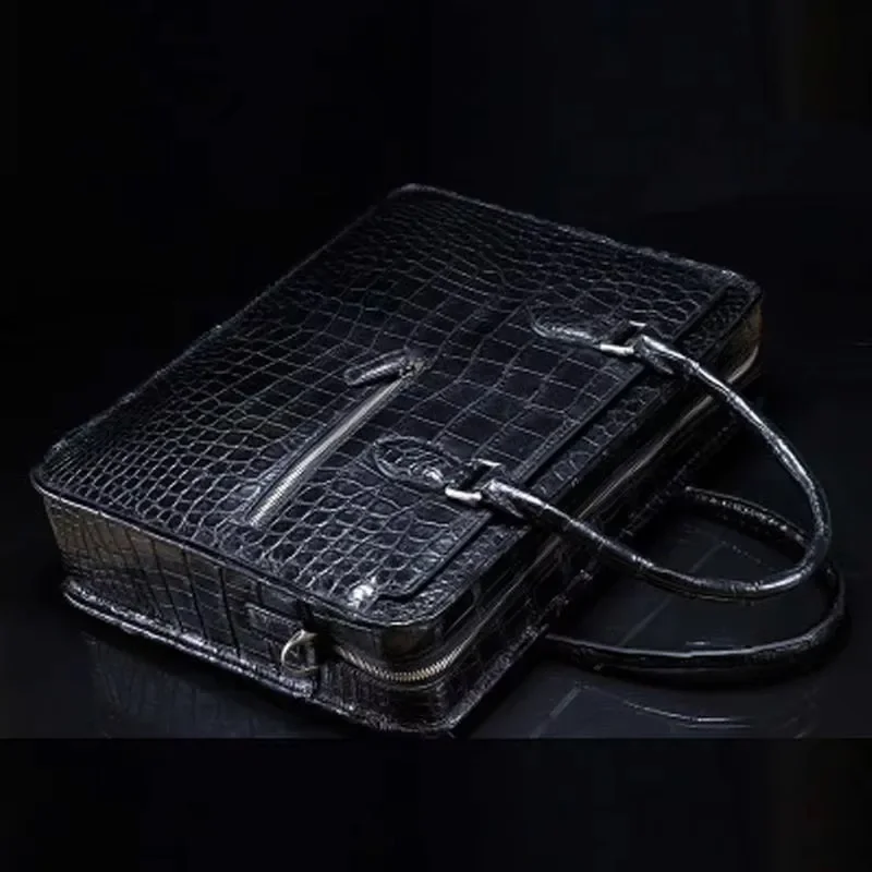 ourui new men briefcase handbag black men handbag men crocodile bag male - Image 3