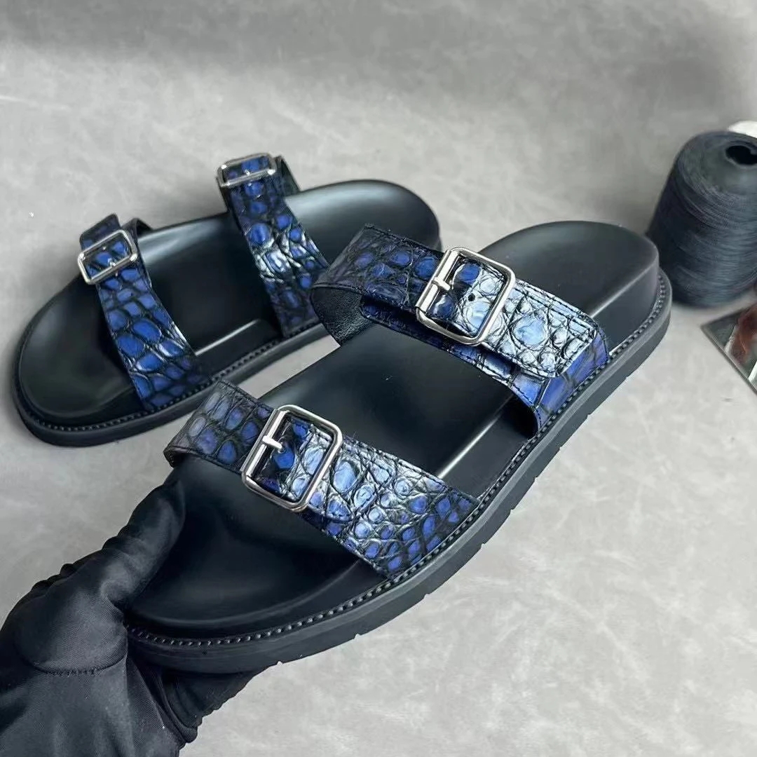 yinhang new men crocodile shoes Flip-flops sandals slipper male - Image 4