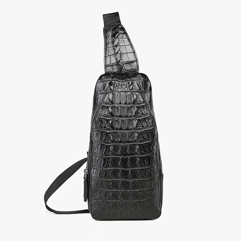 VVBrown men chest package male crocodile leisure single shoulder banquet more screens zipper men chest bag