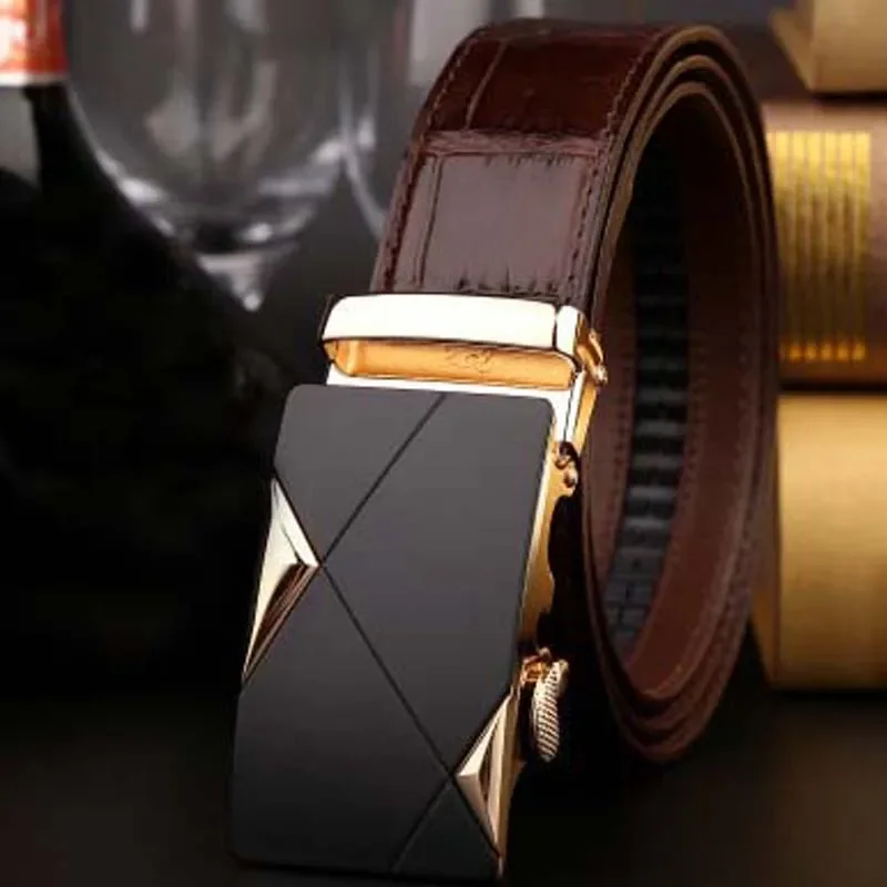 linshe crocodile male leisure male belt new Automatic buckle Factory - Image 5
