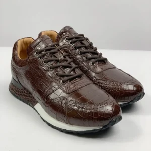men leisure shoes male crocodile shoes coffee new