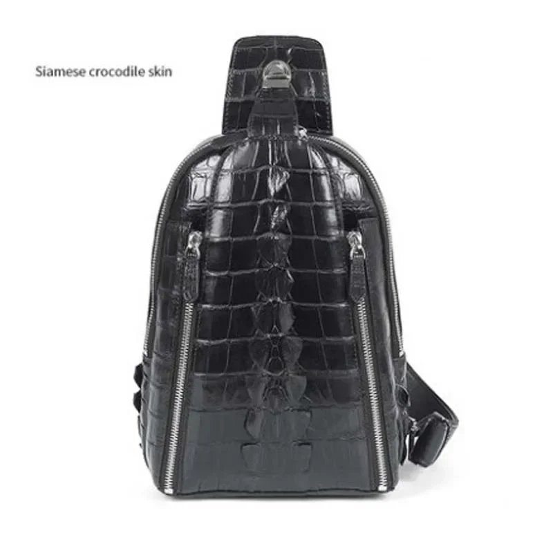 moben crocodile bag men chest package male Inclined single shoulder bag men large capacity men chest bag - Image 4