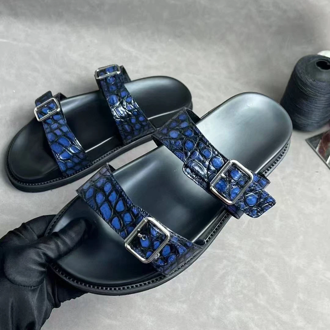 yinhang new men crocodile shoes Flip-flops sandals slipper male - Image 2
