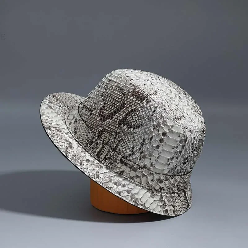 afanzhe new arrival men male snake skin men python leather hat - Image 5