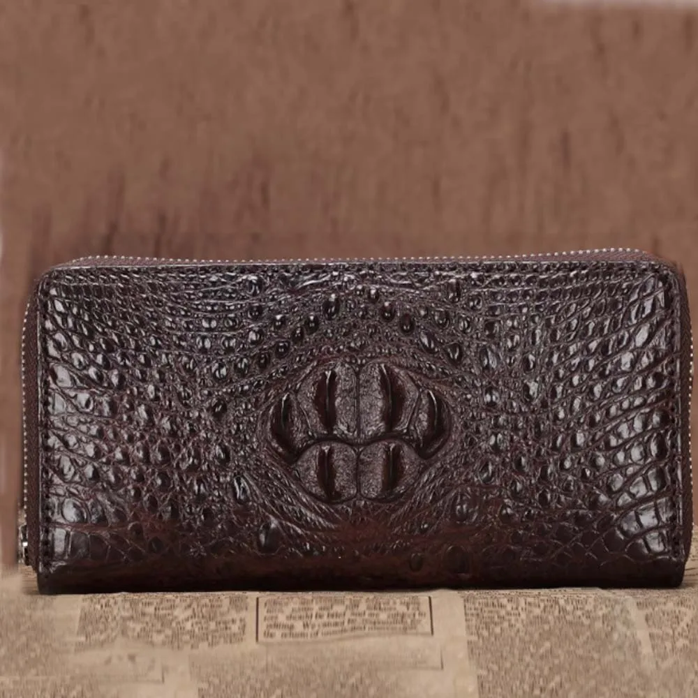 lukaini new crocodile leather wallet Men's long zipper clutch bag Business Men crocodile bag - Image 5