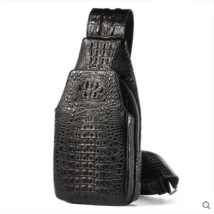 gete new Crocodile chest bag, men's single shoulder bag,men's crossbody bag, fashion and leisure bag
