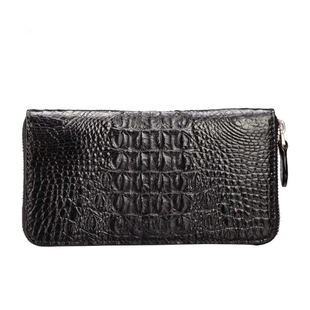 lukaini new crocodile leather wallet Men's long zipper clutch bag Business Men crocodile bag - Image 2