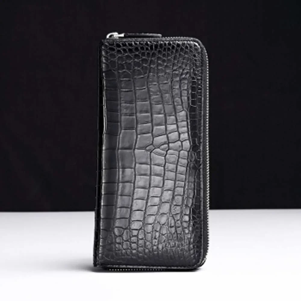 pugete new crocodile wallet male crocodile leather Men zipper Hand caught business men clutch bag - Image 4