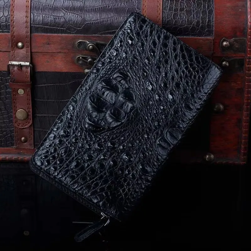 ourui Double zipper male long wallet No stitching handbags men clutch bag - Image 5