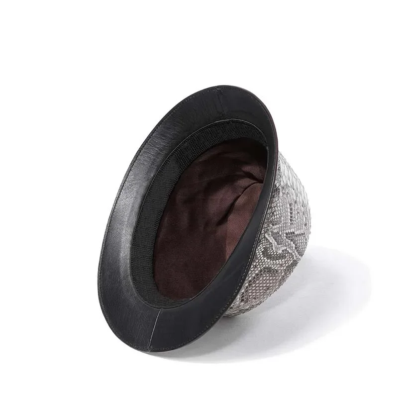 afanzhe new arrival men male snake skin men python leather hat - Image 4