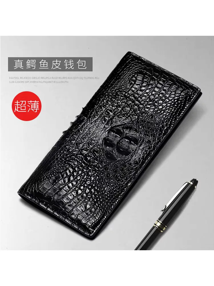 kadilaier Thin Crocodile Wallet men long Crocodile leather business large capacity men Crocodile wallet men fashion - Image 4