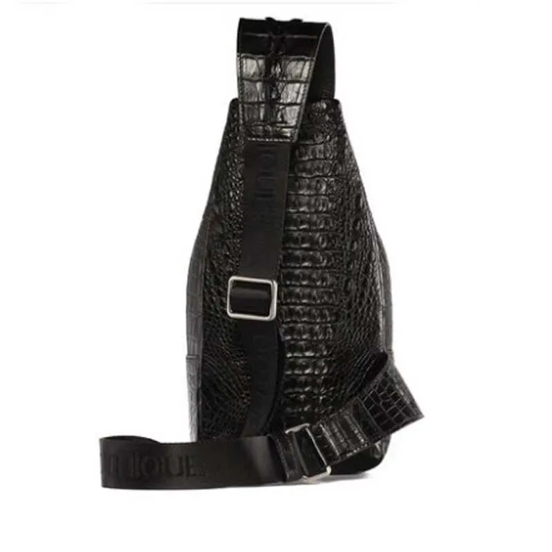 gete new Crocodile chest bag, men's single shoulder bag,men's crossbody bag, fashion and leisure bag - Image 4