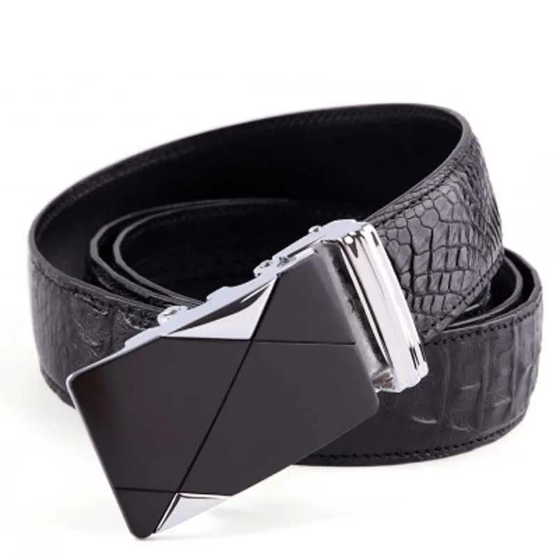 linshe crocodile male leisure male belt new Automatic buckle Factory - Image 3