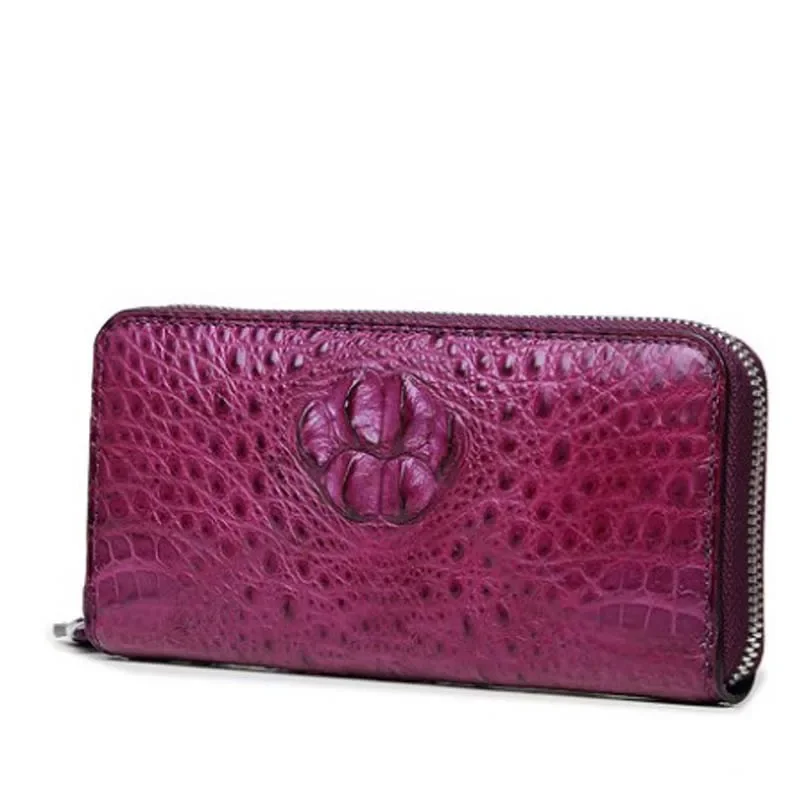 langhao and handbag for women crocodile leather women handbag with long zipper handle women clutch bag - Image 3
