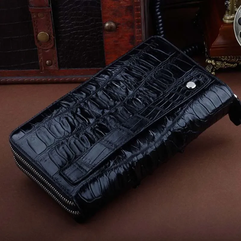 ourui new selling men long wallet Double zipper Men crocodile bags men clutch bag - Image 3