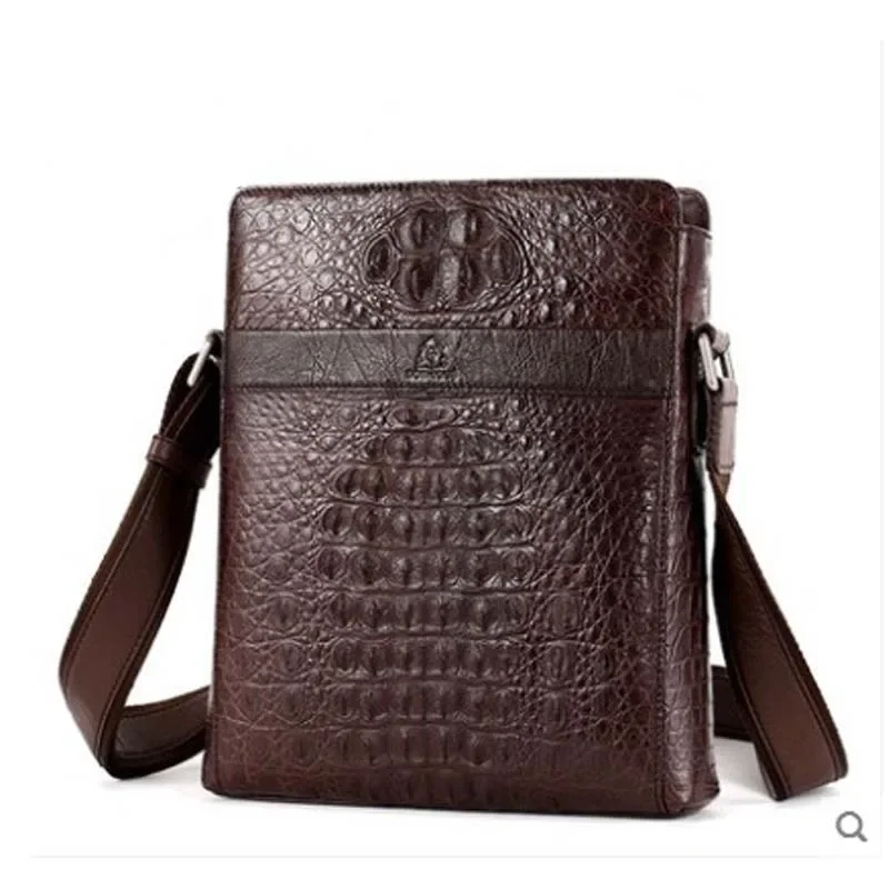 gete new Crocodile man bag single shoulder crossbody vertical style - Image 3