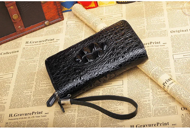 ourui male Double zipper men crocodile wallet men clutch bag - Image 5